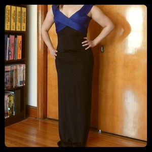 Cross Front Slinky Long Dress NWT